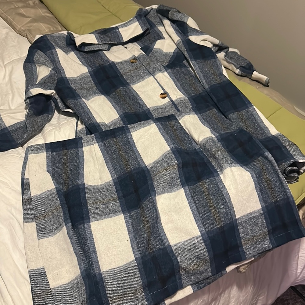 Womens plaid tunic dress and matching skirt